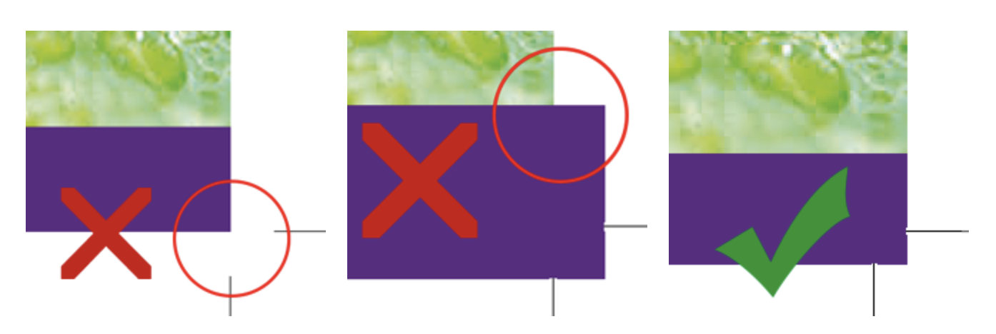 Bleed and safe margin example