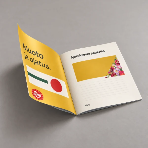 210×210 mm Booklet – Full Colour Saddle-stitched 210 × 210 mm magazine