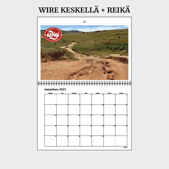 Wire-bound Calendar with Hanging Hole