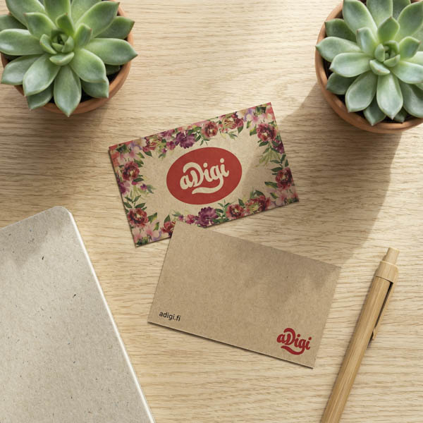 Kraft business cards