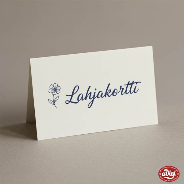 Taitettu lahjakortti