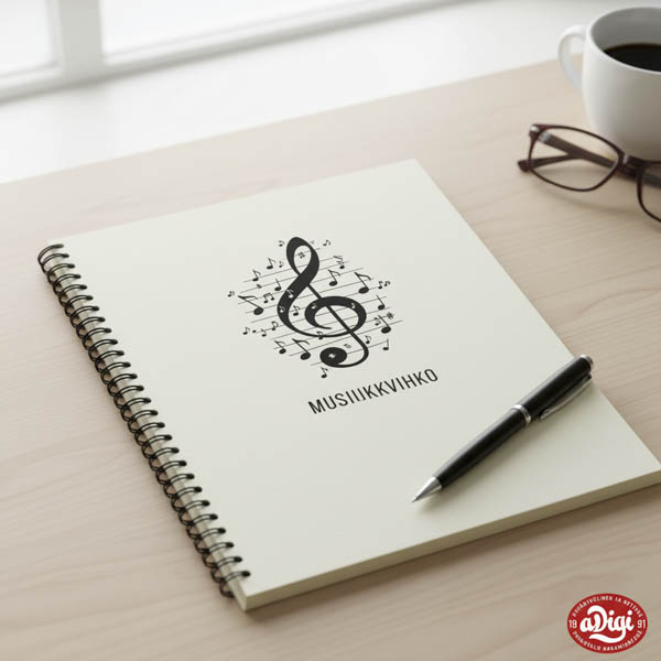 Music Notebook A4 printed – music-quality printing | aDigi Print Helsinki