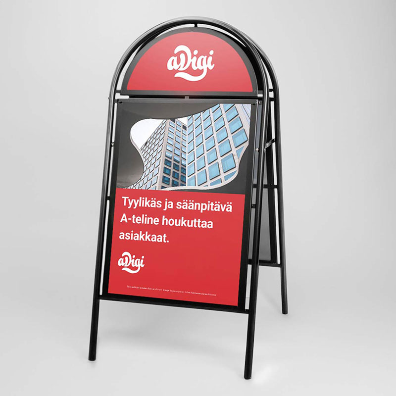 A-teline Pro A-teline – kadunvarsi- ja ulkomainosteline | aDigi Painotalo Helsinki