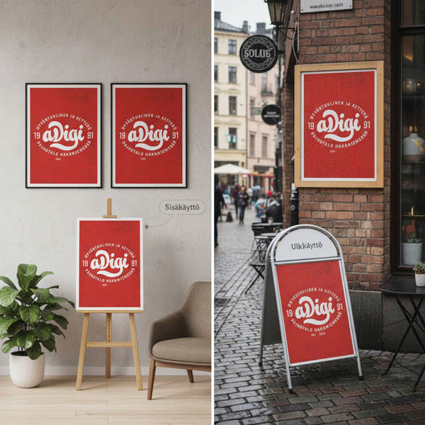 Large-format printed poster