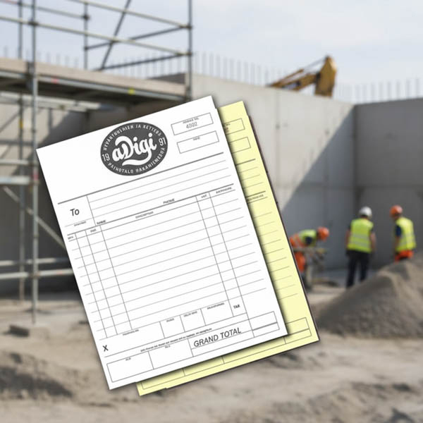 Jäljentävä lomake – 2-osainen, mustavalkoinen