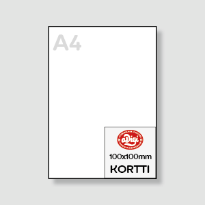 100x100mm Kortti