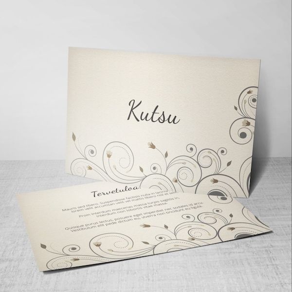 Invitation card 210x99mm