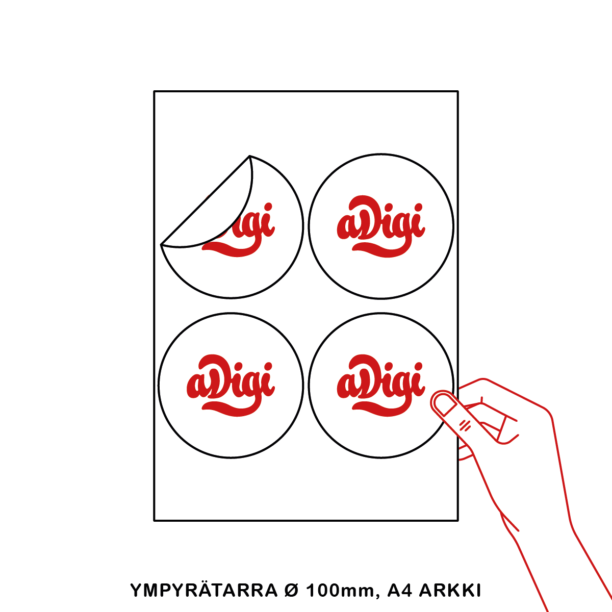 Round Sticker 100 mm