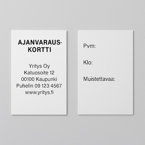 Ajanvarauskortti Pro