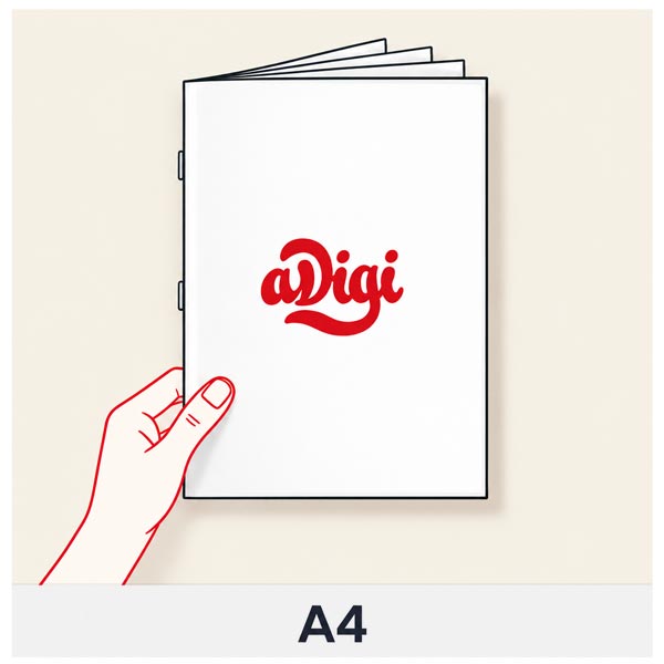 Saddle-stitched booklet A4