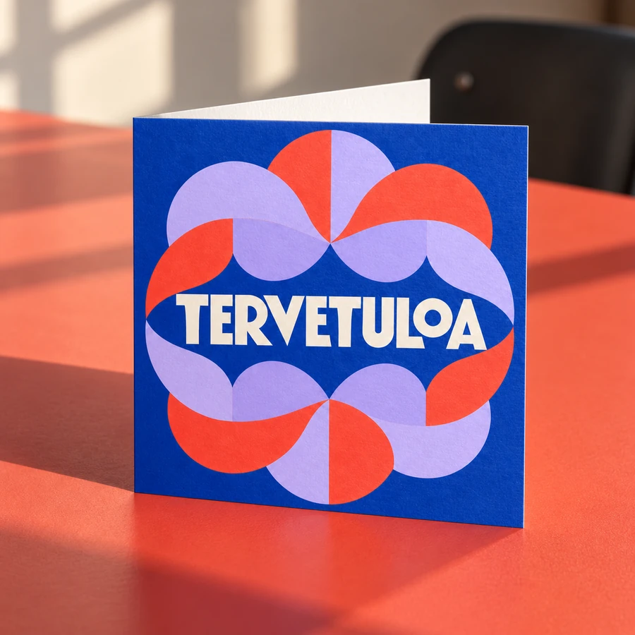 Folded invitation card 140 × 140 mm