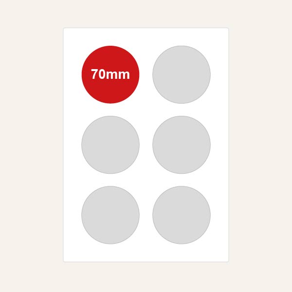 Ympyrätarra 70 mm