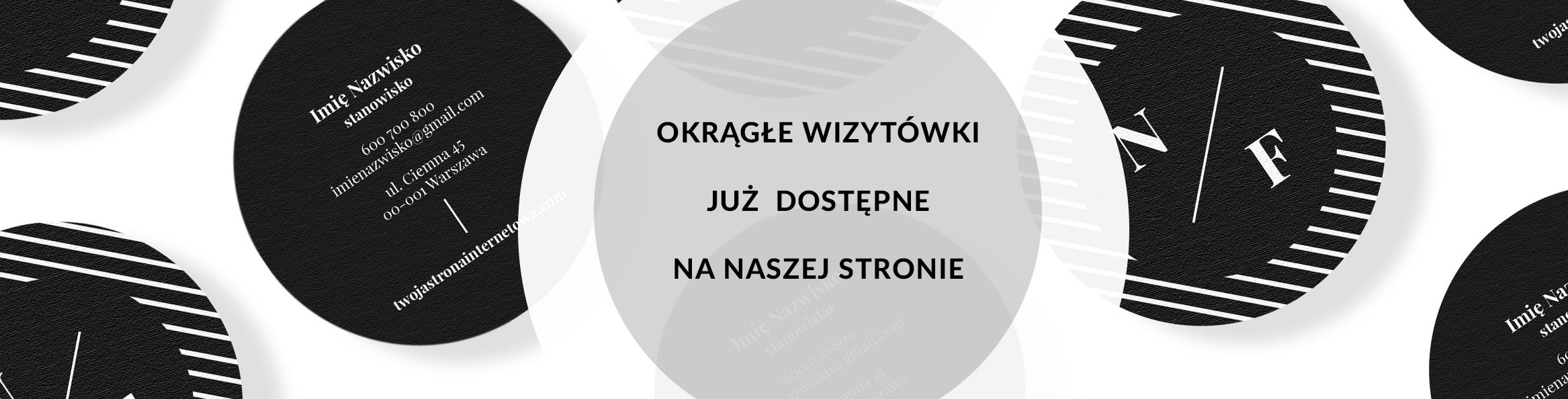 Baner okrągłe wizytówki 