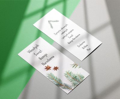 kartka z gałązkami