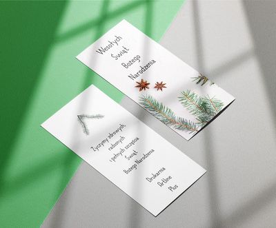 kartka z gałązkami