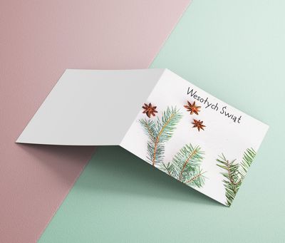 kartka z gałązkami