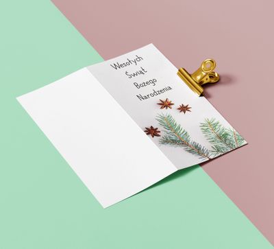 kartka z gałązkami