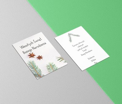 kartka z gałązkami