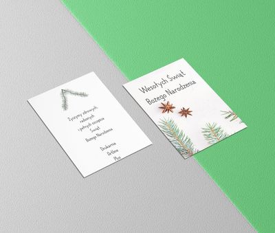 kartka z gałązkami