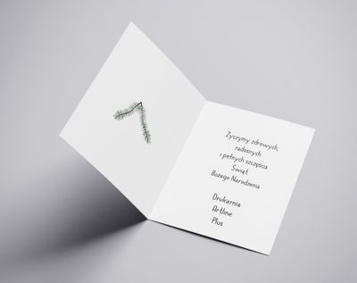 kartka z gałązkami