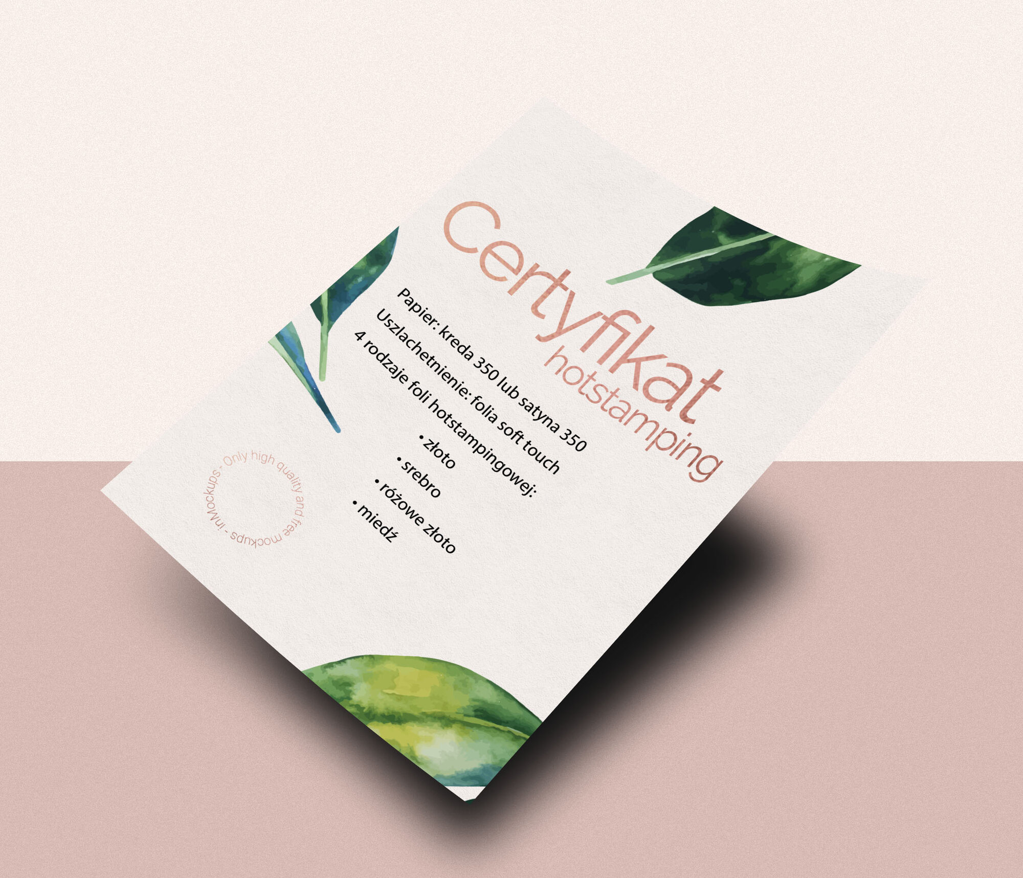 Certyfikat Rose Gold