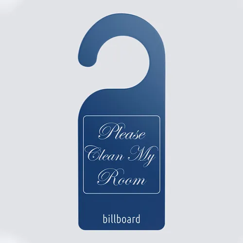 Door hanger (rounded) Blue rounded door hangers