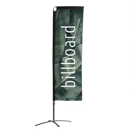 Beach flags square Green square flag and it is written Billboard
