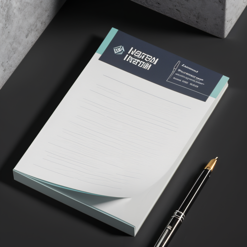 blue and white Notepads