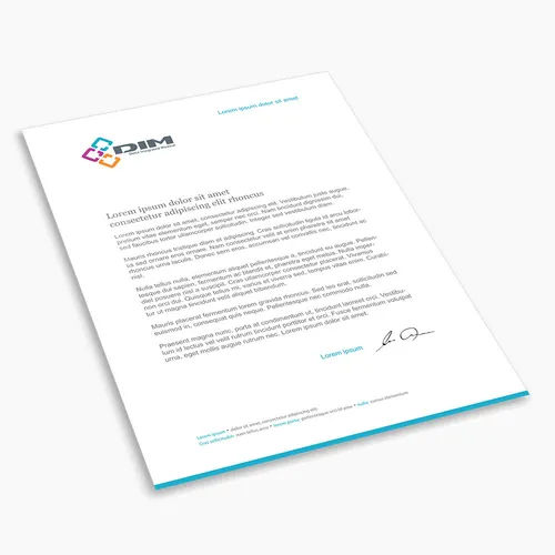 white DIM Letterhead