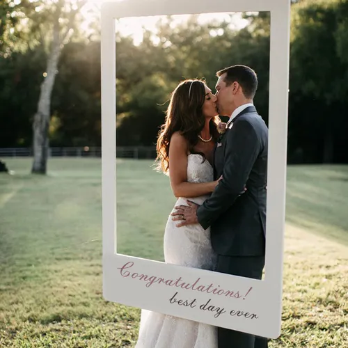 Wedding photo frame Wedding photo frame featuring a couple in the frame.