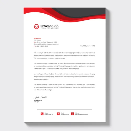 Letterhead black and red Blanka cherno i cherveno