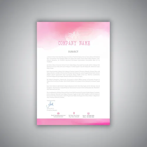 Letterhead pink.  Blanka chervena Blanka menta Chervena blanka  Blanka rozova