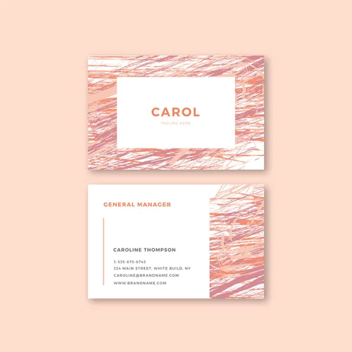 Pink Classic Business Cards. Rozovi klasicheski vizitki