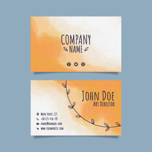 Orange Classic Business Cards. Oranzhevi klasicheski vizitki