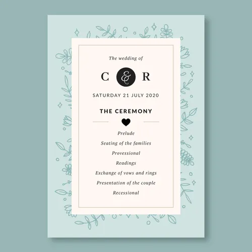 Mint green Guest card.   Mentova zelena karta za gosti
