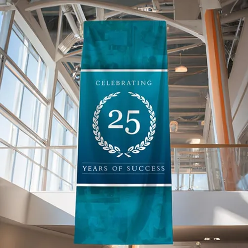 Blue Fabric banner  Sin tekstilen baner