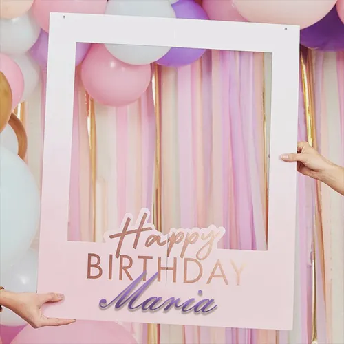 Baby Pink Birthday photo frames.   Bebeshkorozovi fotoramki za rozhden den