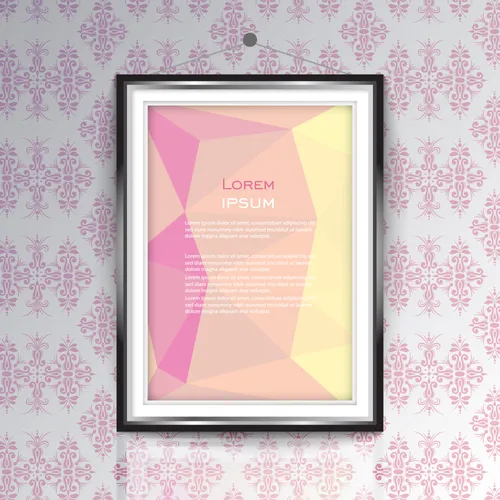 Pink Framed Poster. Rozov ramkov poster