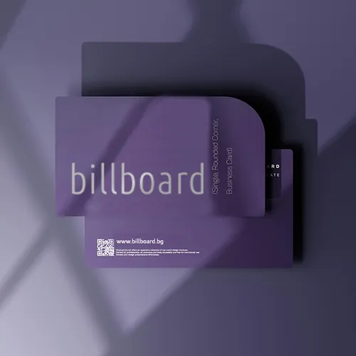 Purple Business Cards with QR code. Lilavi vizitki s QR kod