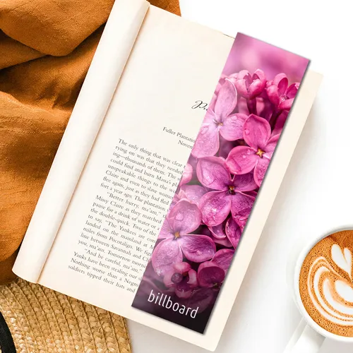 Pink flowers bookmark.    Bukmark s rozovi tsvetya