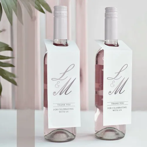 White Bottle neck tagsBeli etiketi za vrat na butilka