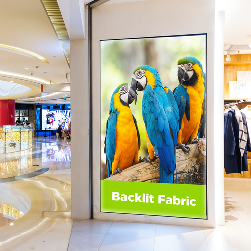 Parots Backlit textile banner  Tekstilen baner sas zadno osvetlenie na papagali