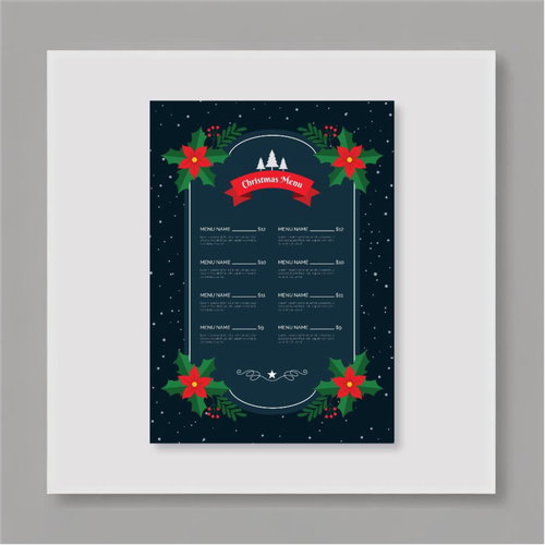 Christmas menus 3