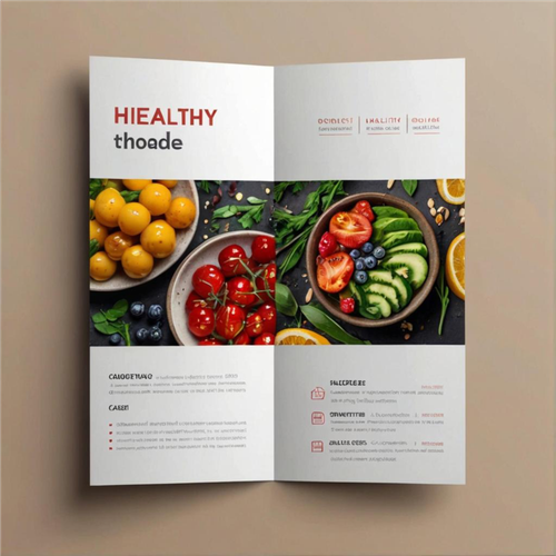 Folded menu with photos.  Sganato menyu s snimki 
