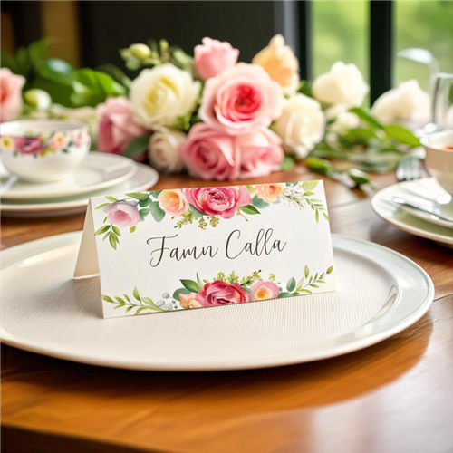 Flowers Mini name tag.    Mini etiket s tsvetya