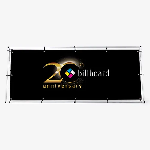 Black Sideline Banner. Cheren stranichen baner