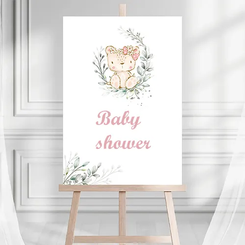 Aesthetic baby shower    Estetichna tabela za bebeshko partievent sign