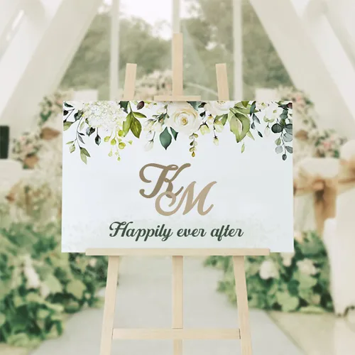 Beautiful Wedding event sign.   Krasiva tabela za svatbeno sabitie