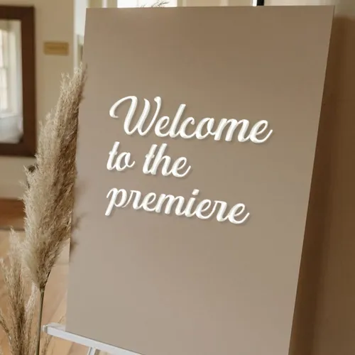 Welcome Social event sign.  Tabela za privetstvie na sotsialno sabitie