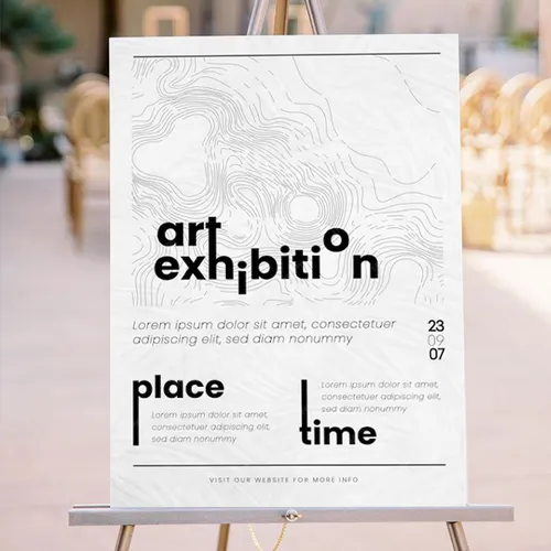 White Social event sign.  Byala tabela za sotsialno sabitie